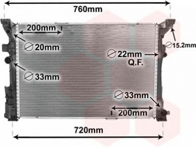 VAN WEZEL 30002653 -  Радиатор, охлаждение двигателя